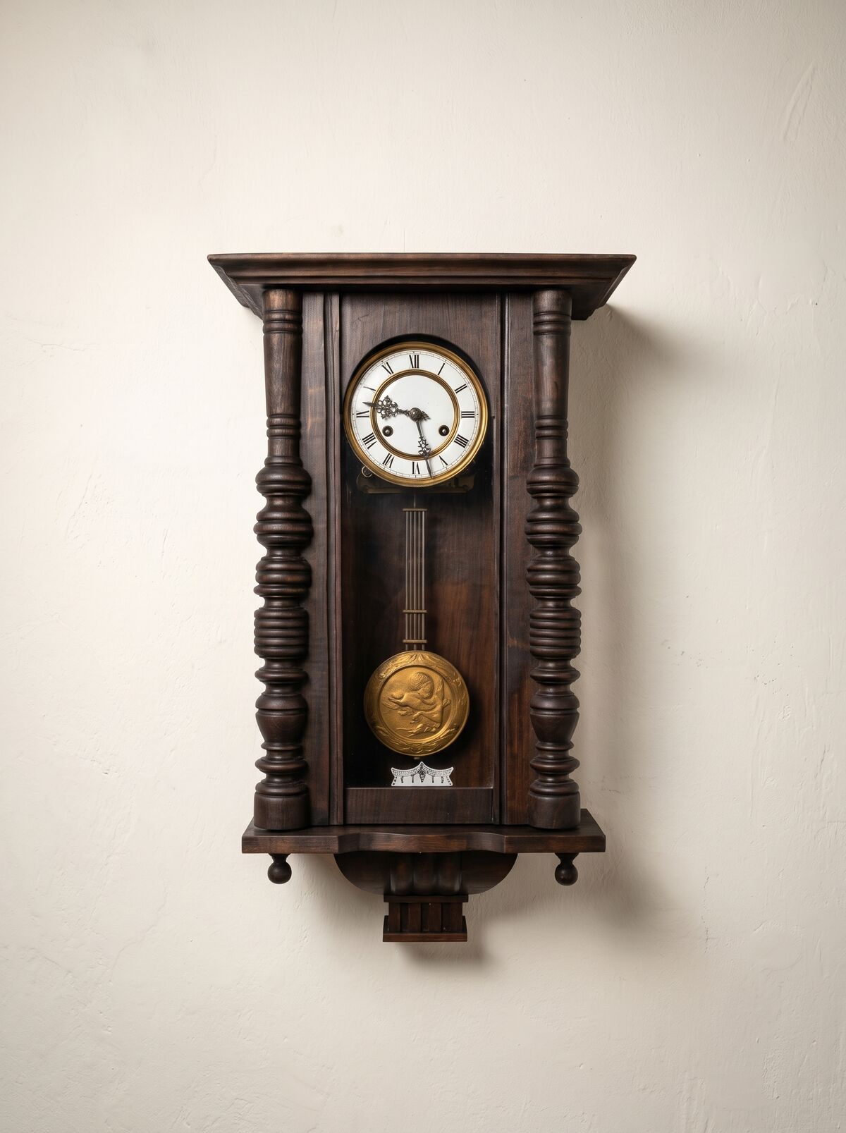 El reloj de péndulo después de la restauración